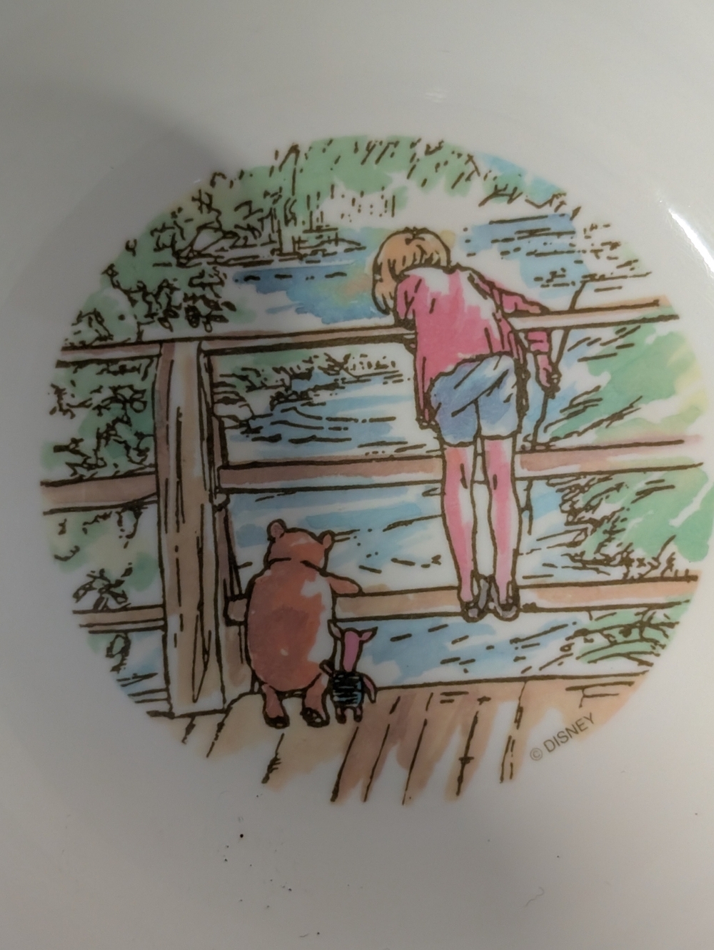 Vintage Classic Winnie the Pooh & Friends  divided plate and bowl set lot of 2 - Picture 10 of 11
